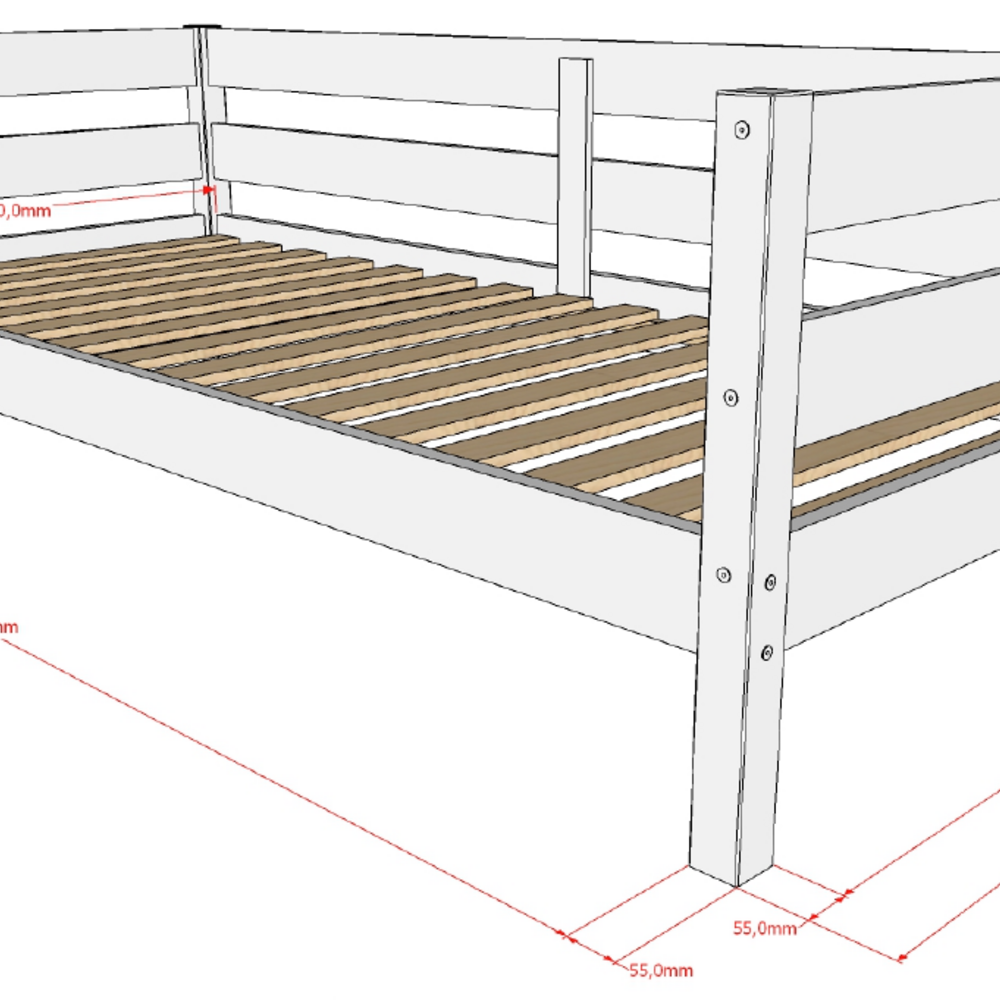 Margrit kajuitbed (93) 90 x 200 cm Wit
