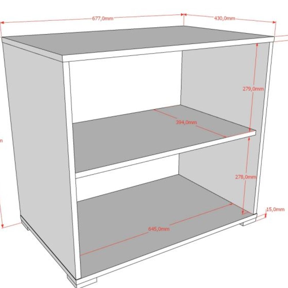 Sam boekenkast voor halfhoogslaper Eik
