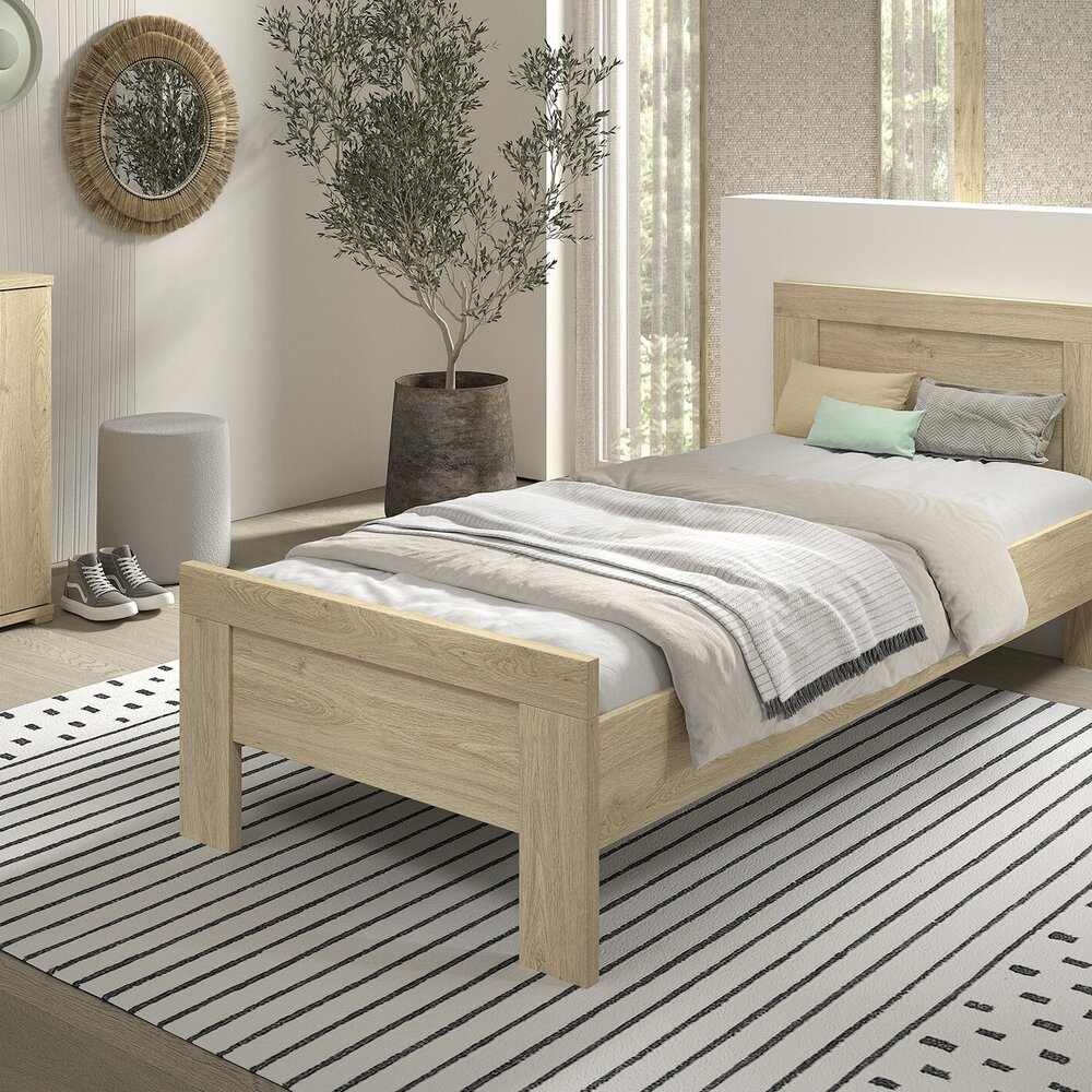 Sam bed 90 x 200 cm Eik