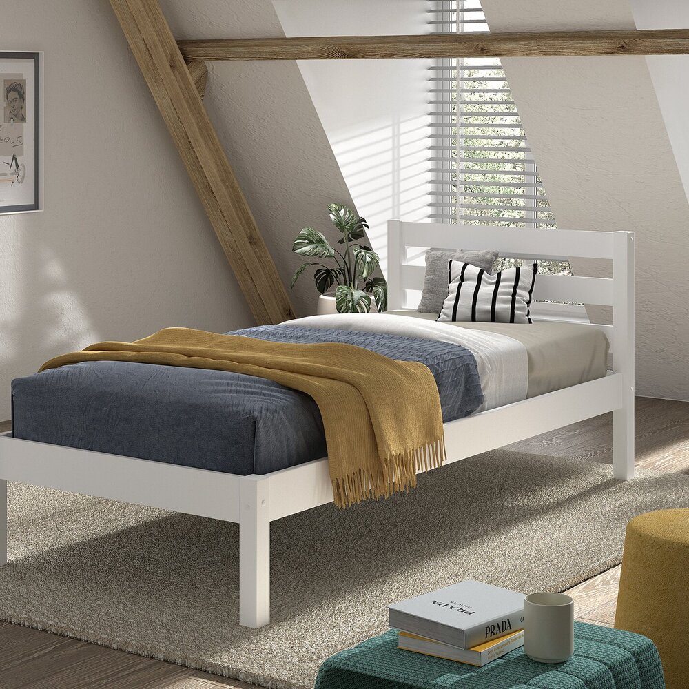 Pino bed 90 x 200 cm Wit