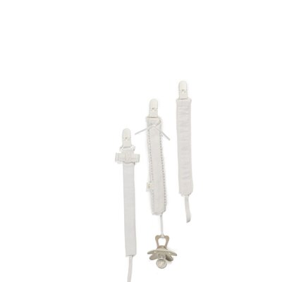 Fopspeenketting Mimo met kantje Wit-wit