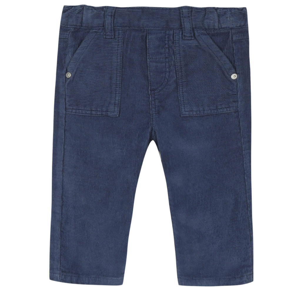 Broek velours Blauw
