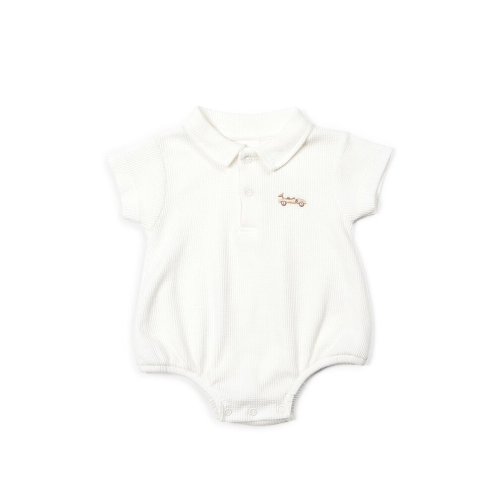 Babyromper Ralph wafelstof Ecru