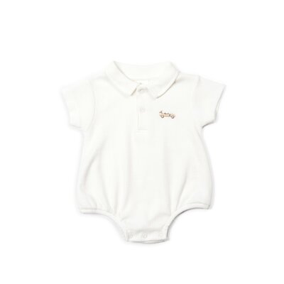 Babyromper Ralph wafelstof Ecru