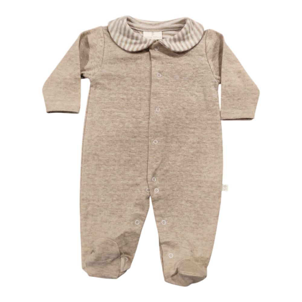 Babypakje Leon met streepje Beige