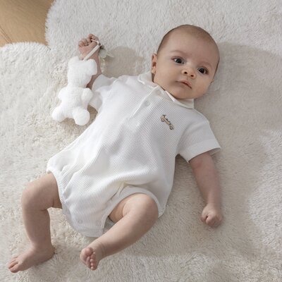 Babyromper Ralph wafelstof Ecru