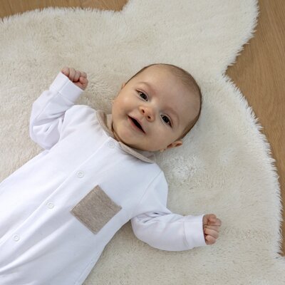 Babypakje Clément italian fleece + beige accenten