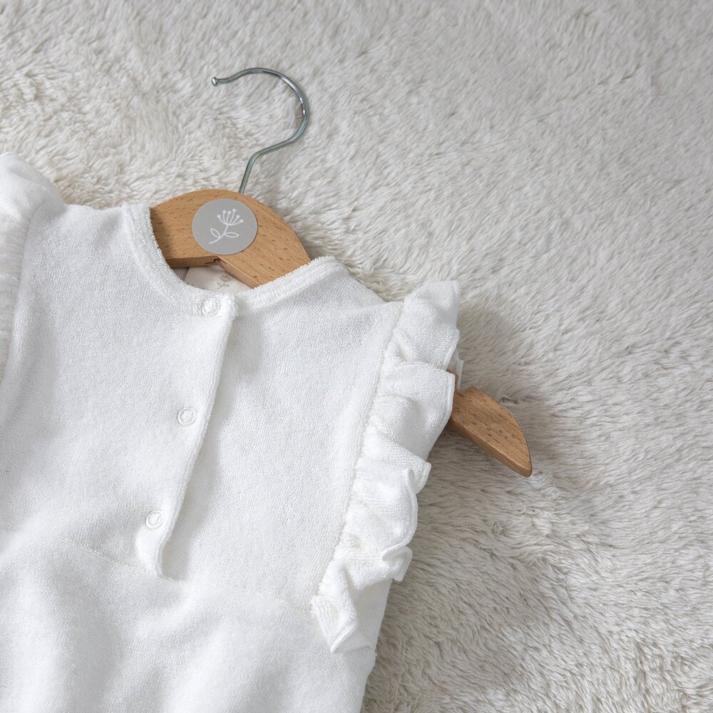 Babyromper Rosie badstof Ecru