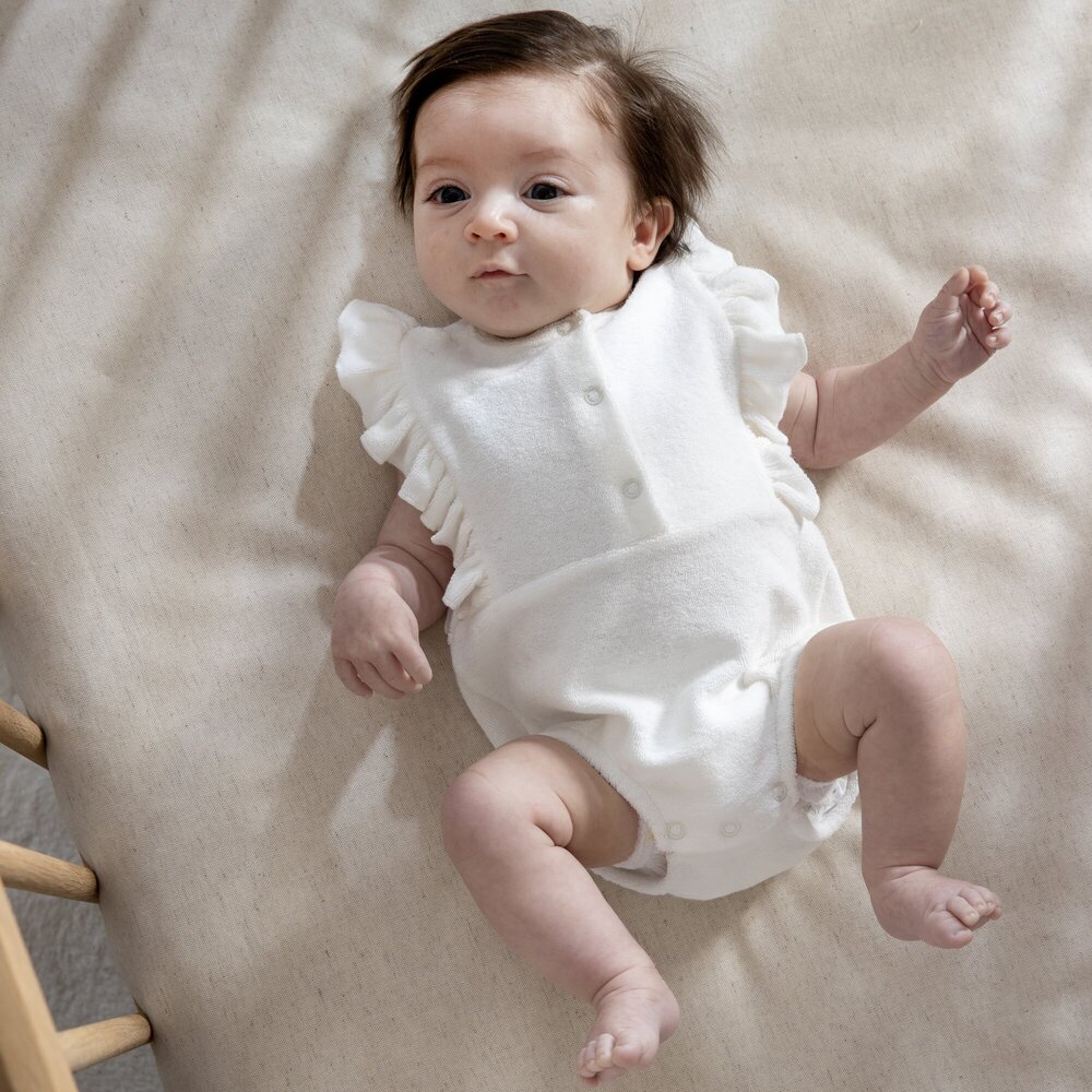 Babyromper Rosie badstof Ecru