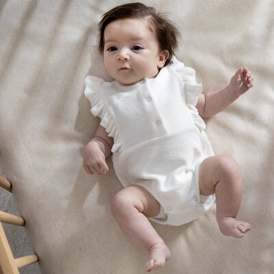 Babyromper Rosie badstof Ecru