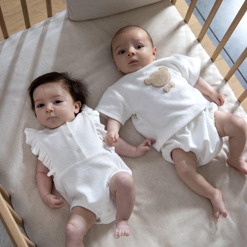 Babyromper Rosie badstof Ecru