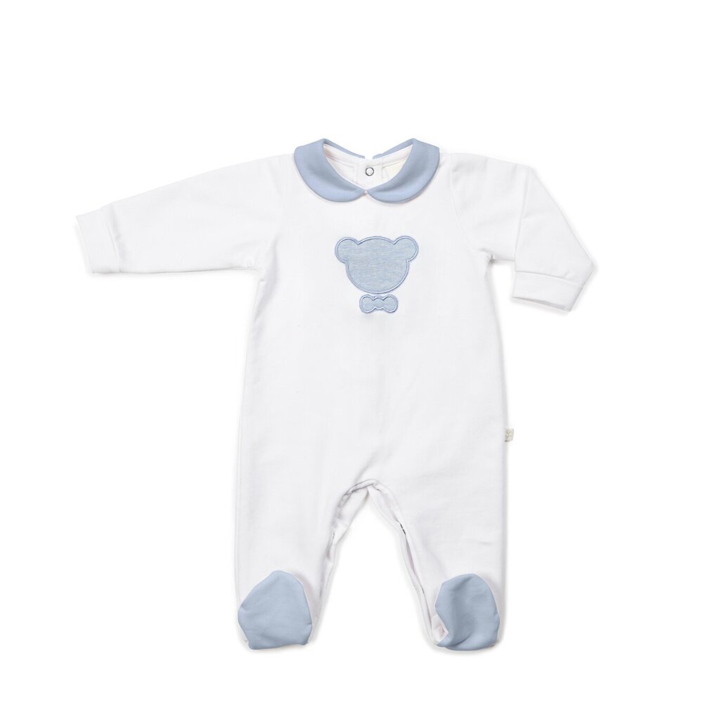 Babypakje Jule wit & berenkopje Blauw