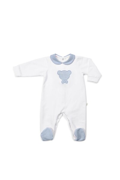 Babypakje Jule wit & berenkopje Blauw