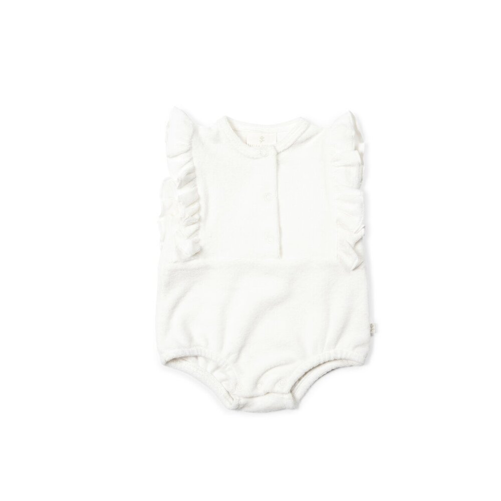 Babyromper Rosie badstof Ecru