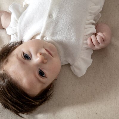 Babyromper Rosie badstof Ecru