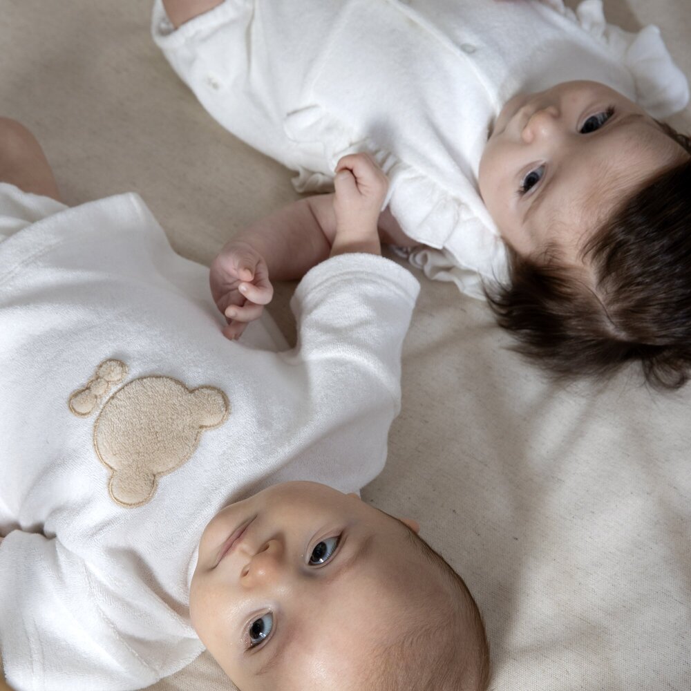 Babyromper Rosie badstof Ecru