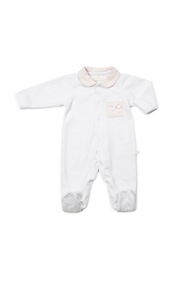 Babypakje Coralie italian fleece + roze accent Babypakje Coralie italian fleece + roze accent