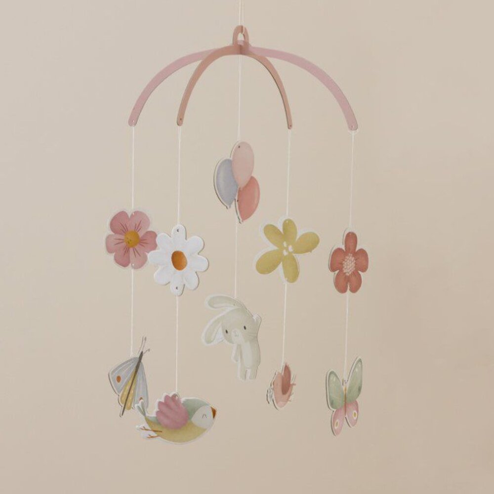 Cardboard mobile Flowers & Butterflies FSC