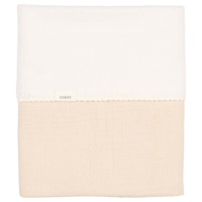 Ledikantdeken cotton fleece wafel Faro Warm White