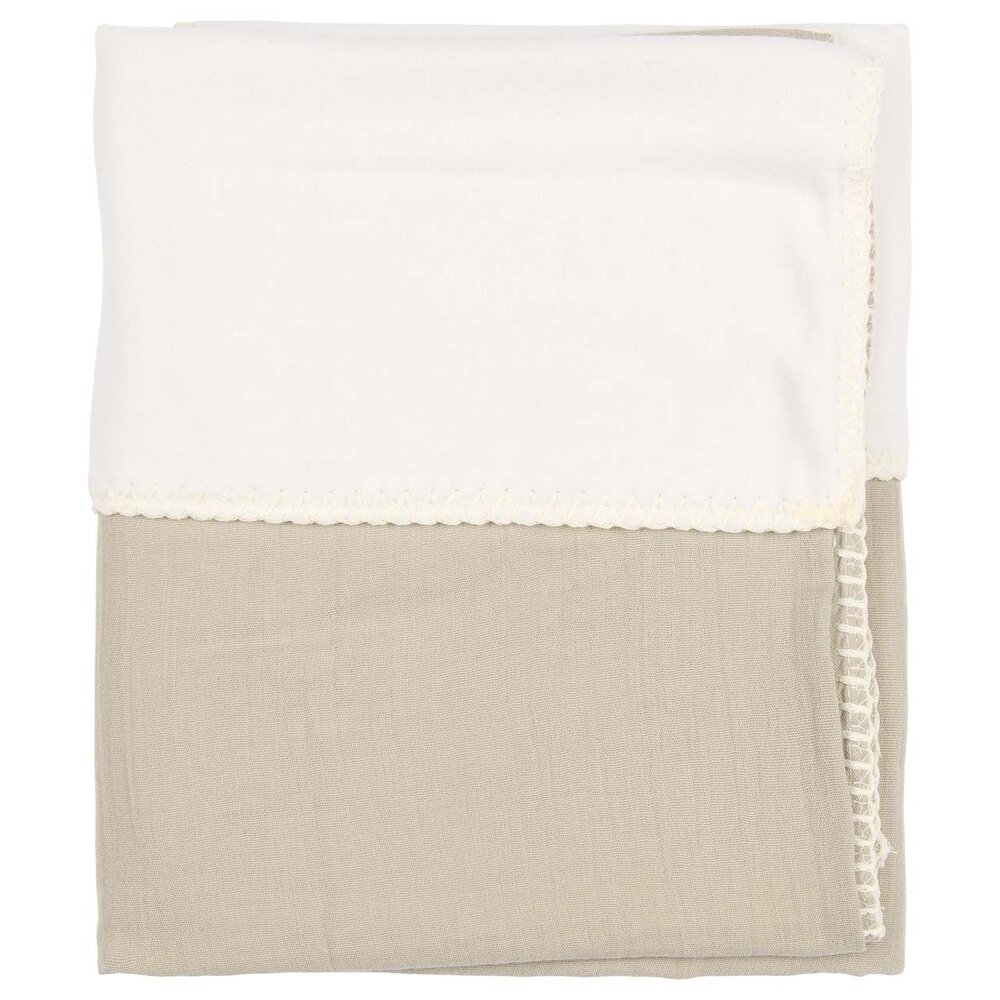 Ledikantdeken cotton fleece wafel Faro Sage