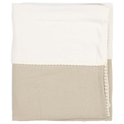 Ledikantdeken cotton fleece wafel Faro Sage