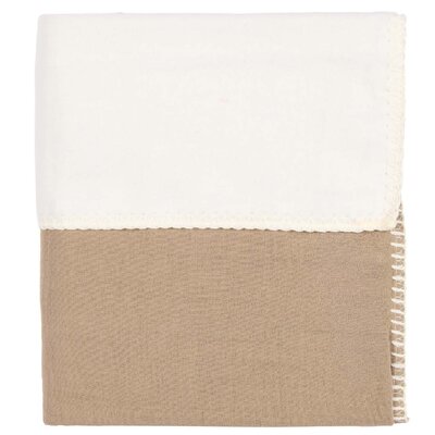 Ledikantdeken cotton fleece wafel Faro Caffe