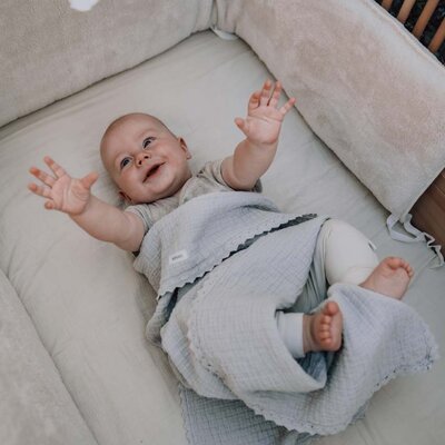 Wiegdeken lace Elba Stone