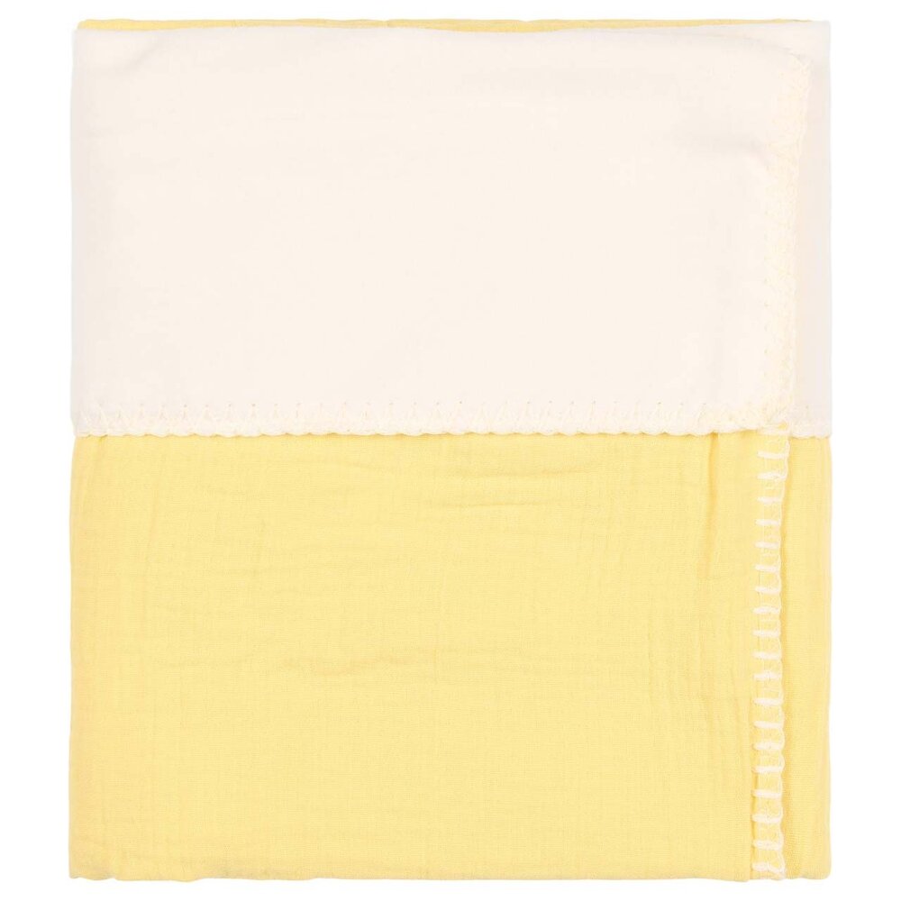 Ledikantdeken cotton fleece wafel Faro Honey
