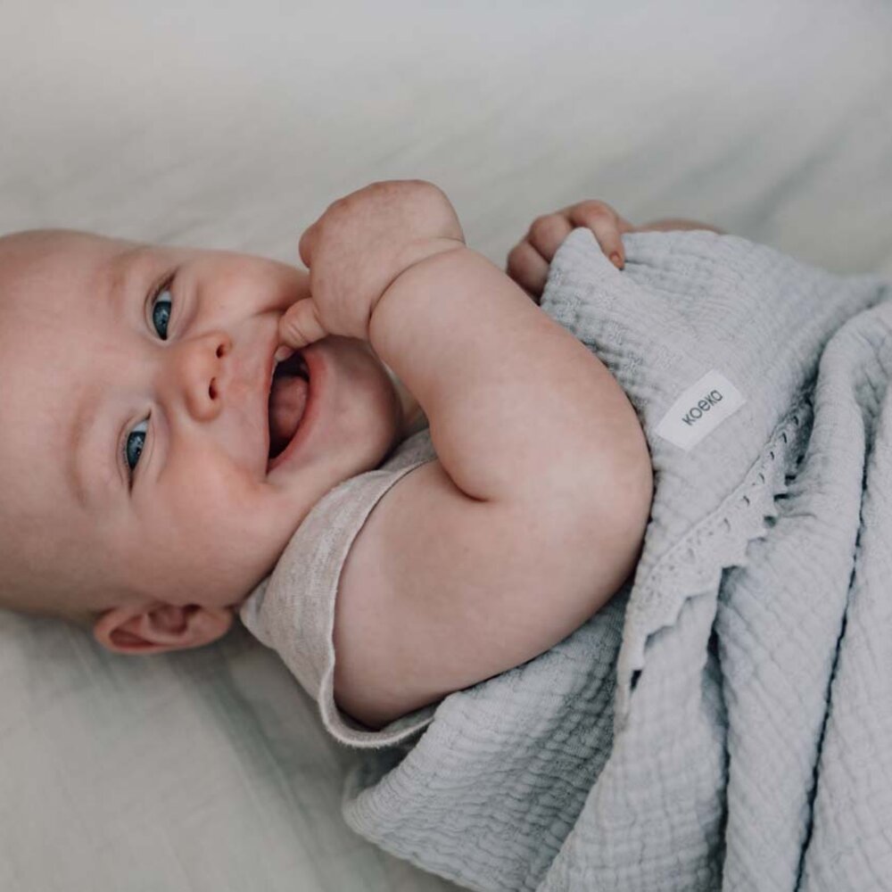 Wiegdeken lace Elba Stone