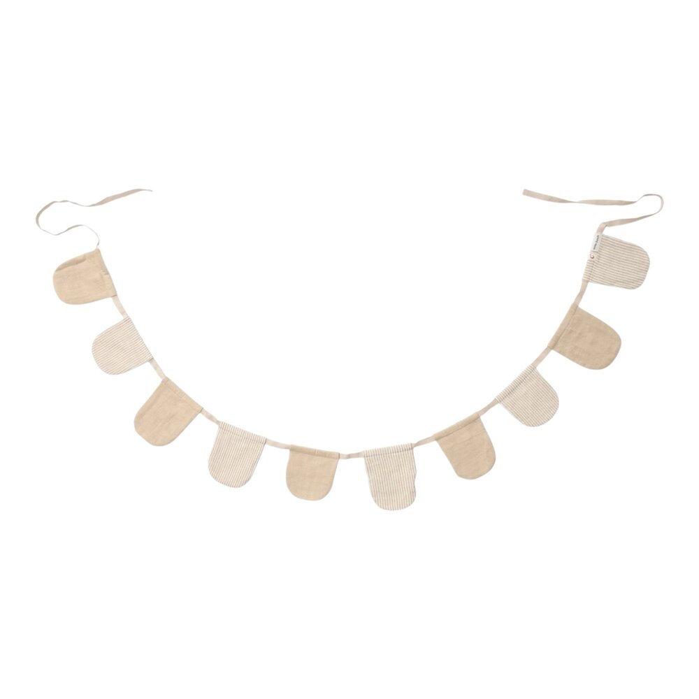 Slinger met vlaggetjes Pure Soft Beige Slinger met vlaggetjes Pure Soft Beige