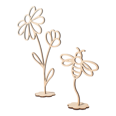 Tussen de bloemen - Bij - vlucht 25x25