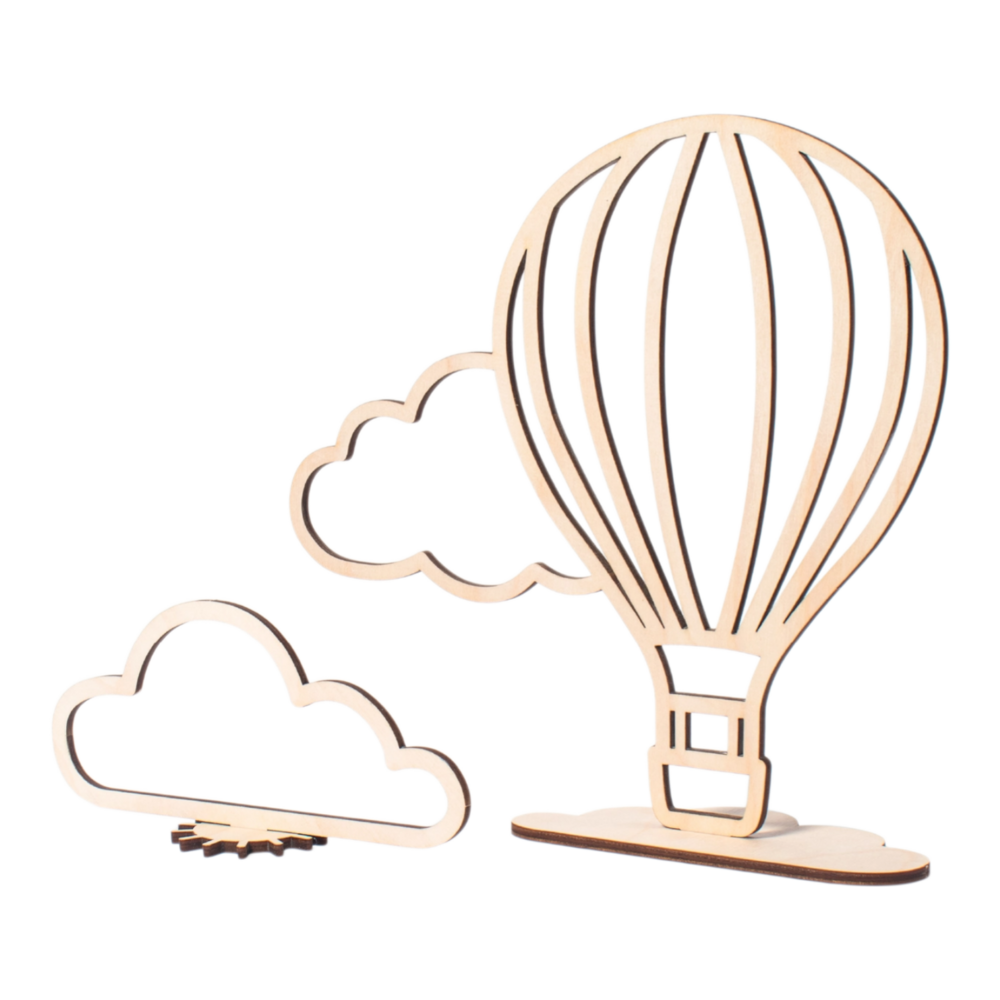 Boven de wolken - Luchtballon - wolk 25x25