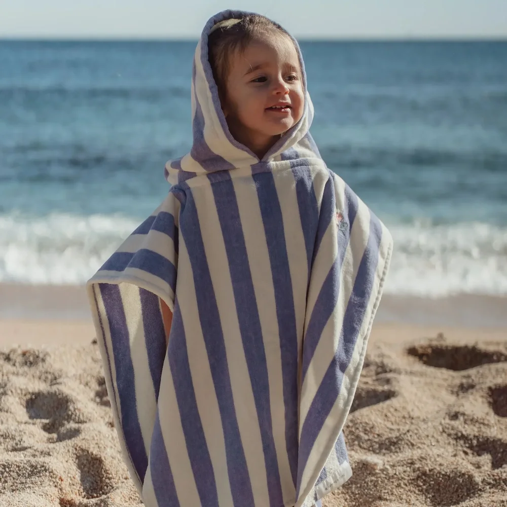 Beach Poncho Dreamy Purple Stripe