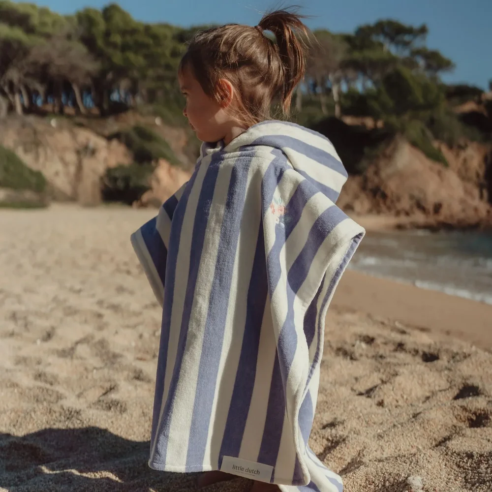 Beach Poncho Dreamy Purple Stripe