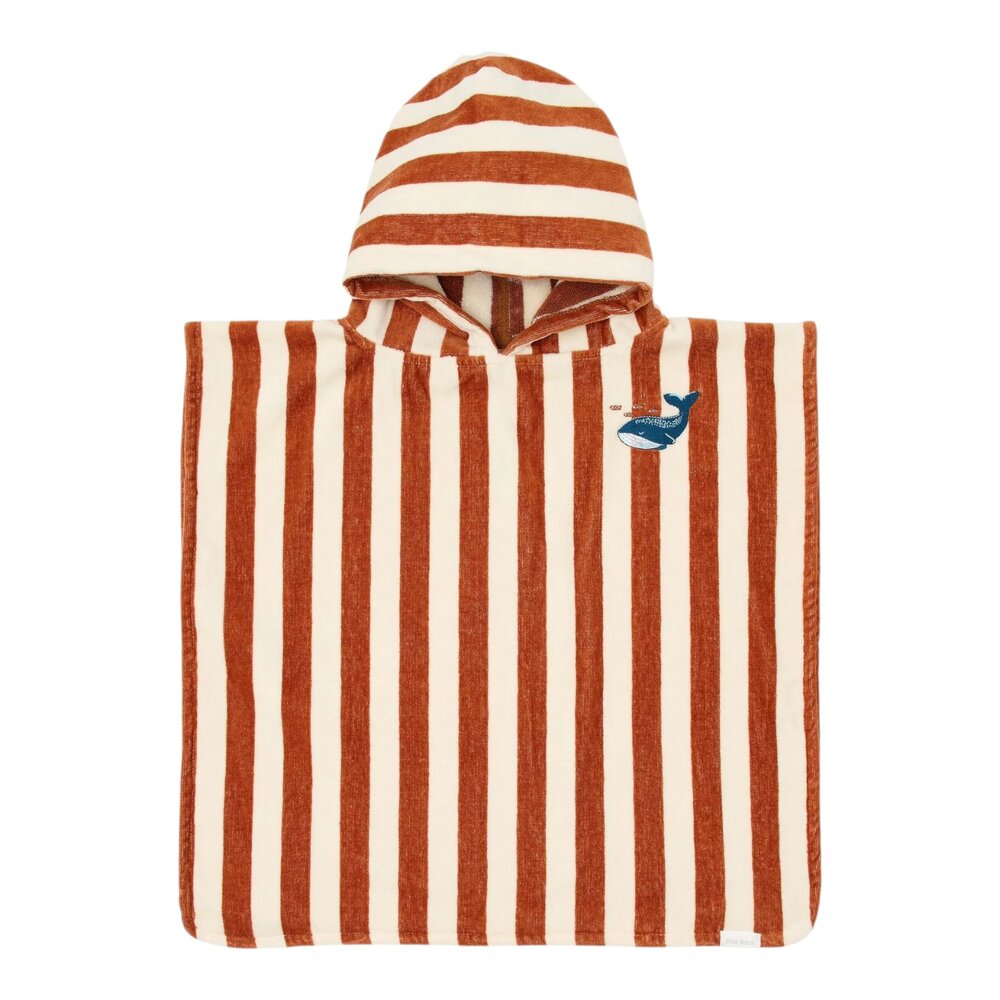 Beach Poncho Ocean World Brown Stripe