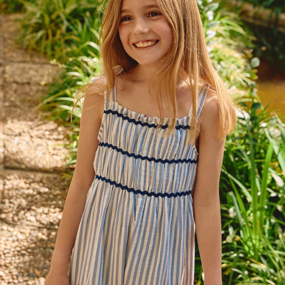 Stripes dungarees Medium Blue Stripes dungarees Medium Blue