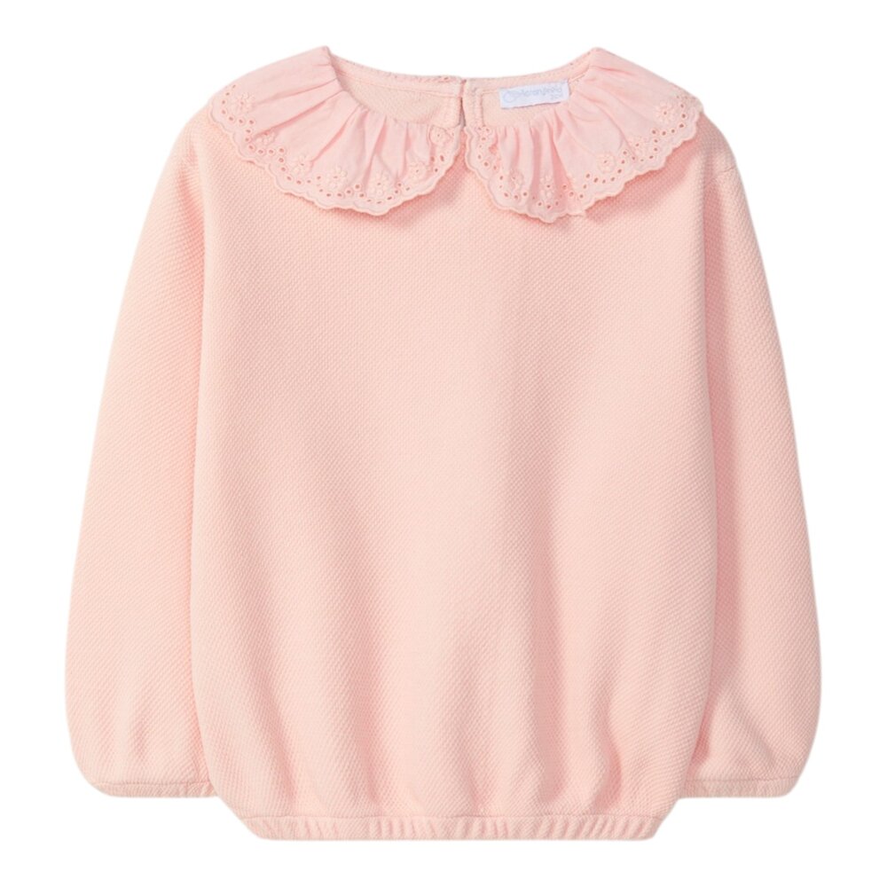 Sweatshirt w/ collar Pink