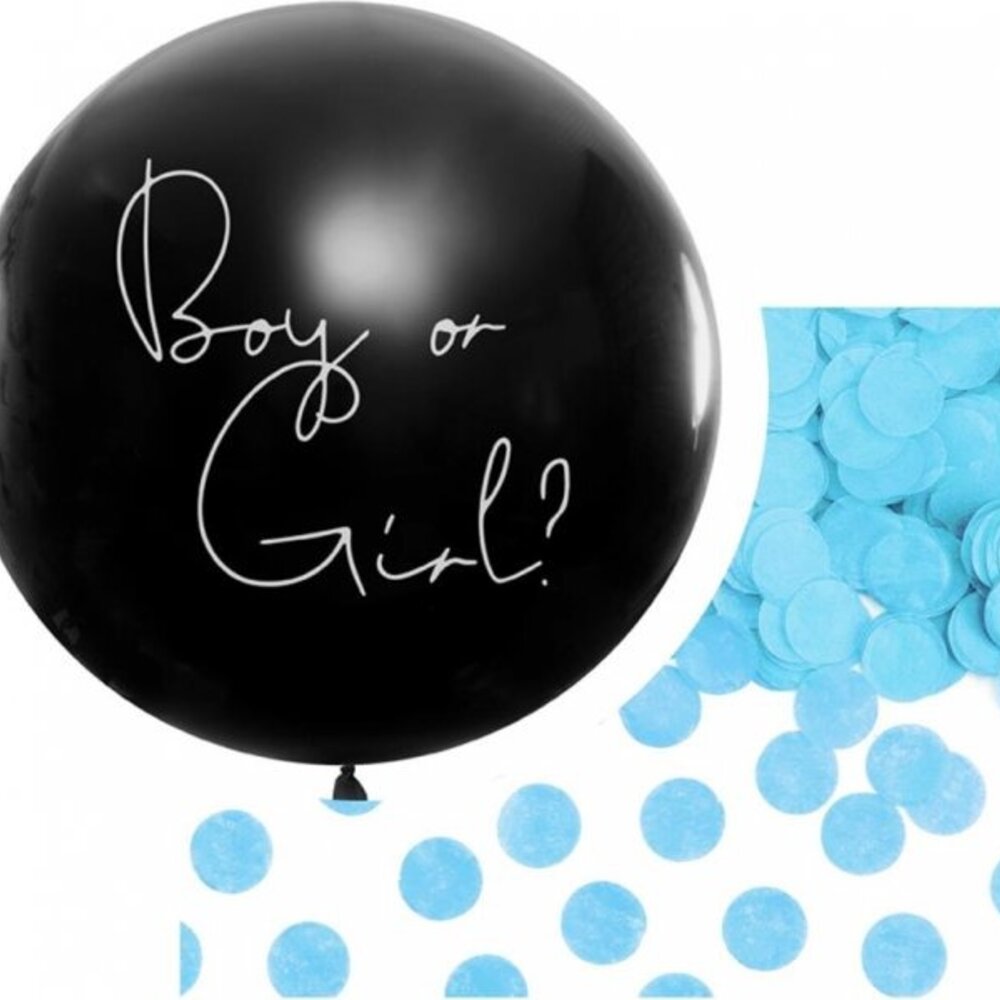 Gender reveal ballon - Confetti - Ø1m Jongen Gender reveal ballon - Confetti - Ø1m Jongen