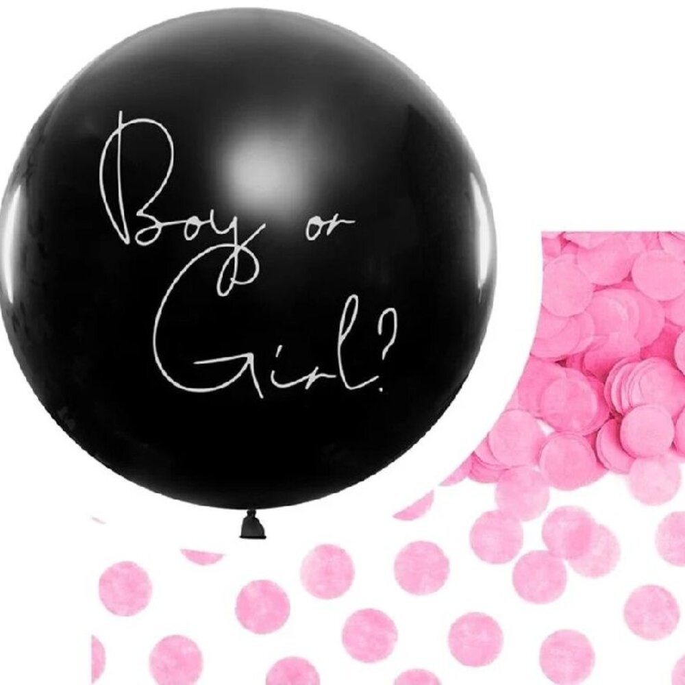 Gender reveal ballon - Confetti - Ø1m Meisje Gender reveal ballon - Confetti - Ø1m Meisje