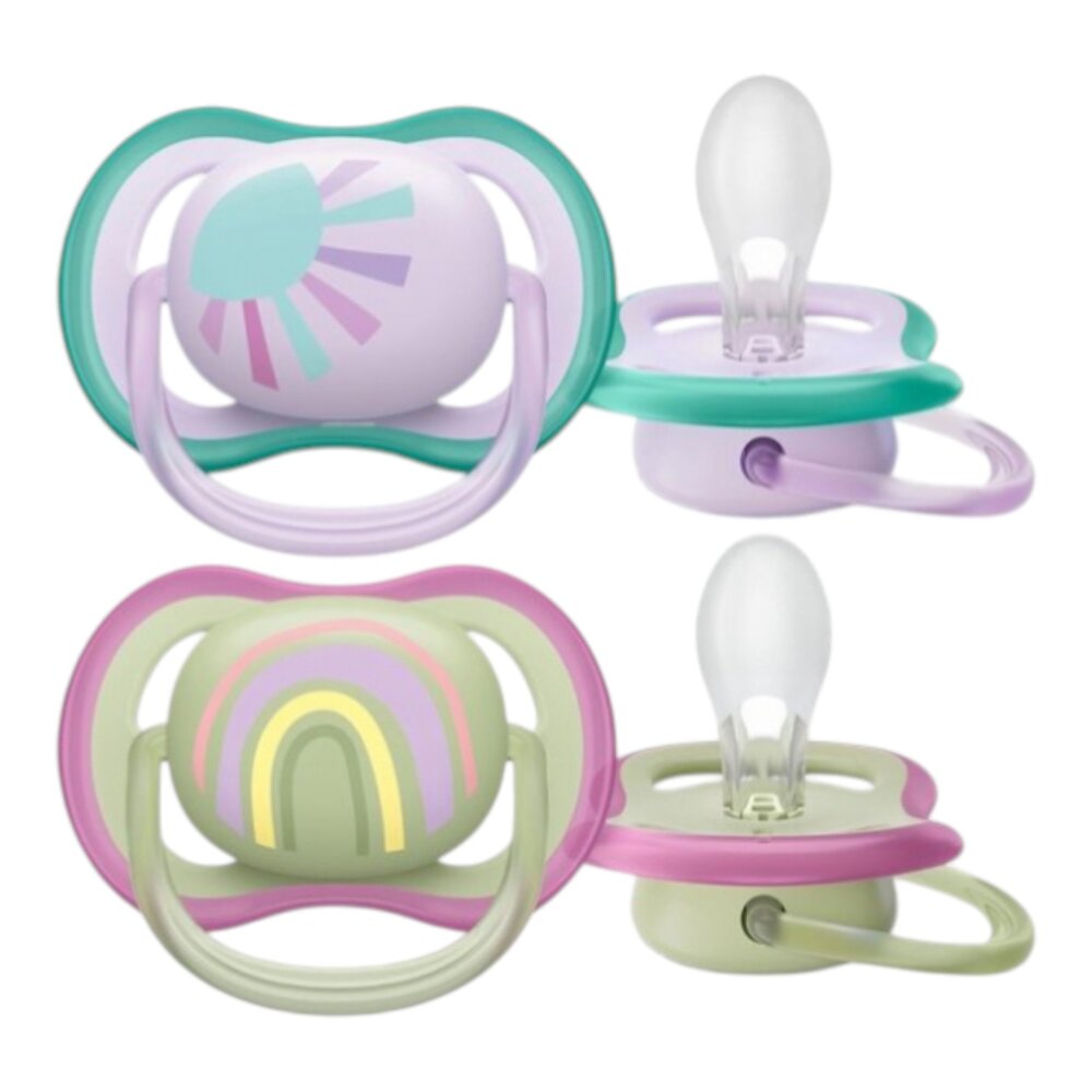 Fopspeen +0M Ultra Air Zon/Regenboog Mix Boy