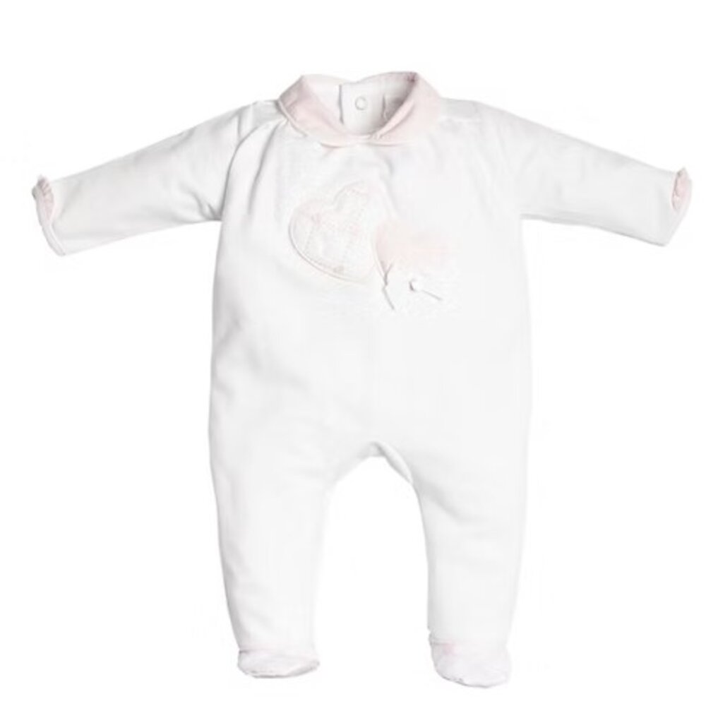 romper 2 hartjes signature White/pink