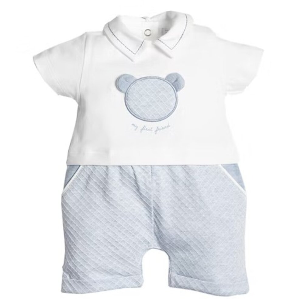 Korte Romper beer malta White/azzuro