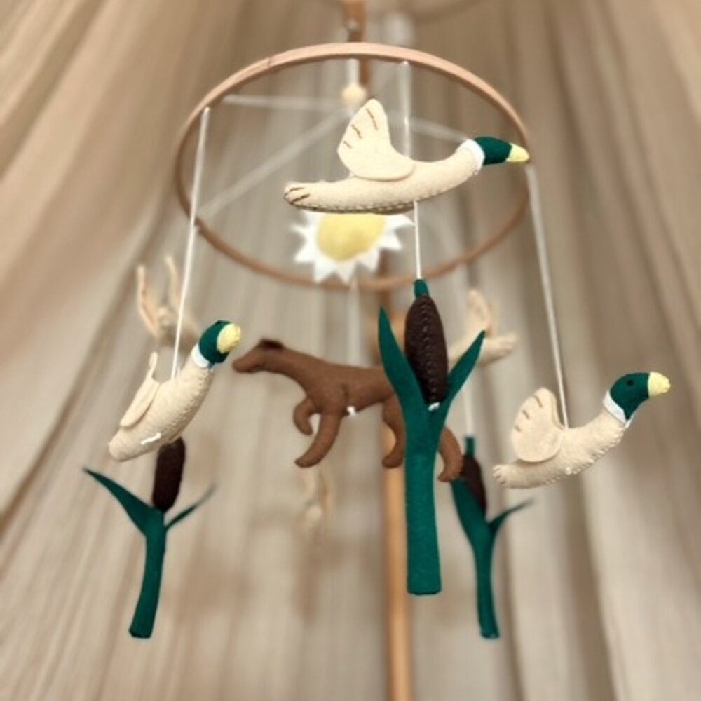 Babymobiel - handgemaakt Dog & Duck