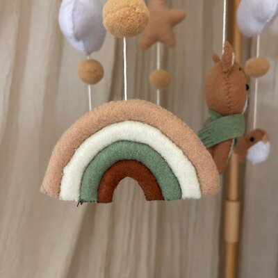 Babymobiel - handgemaakt Autumn Teddy