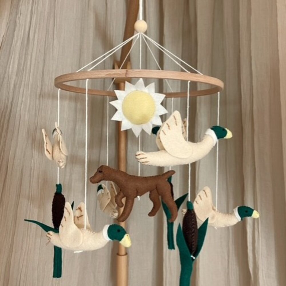 Babymobiel - handgemaakt Dog & Duck