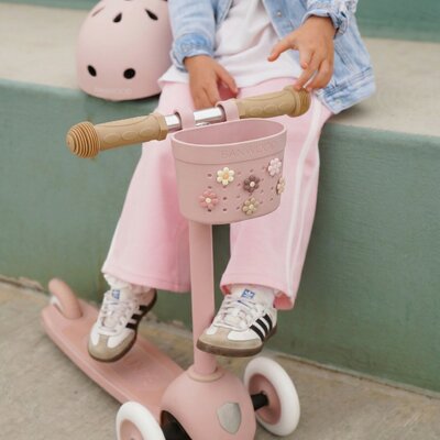 Pin & Ride fietsmandje Dusty rose