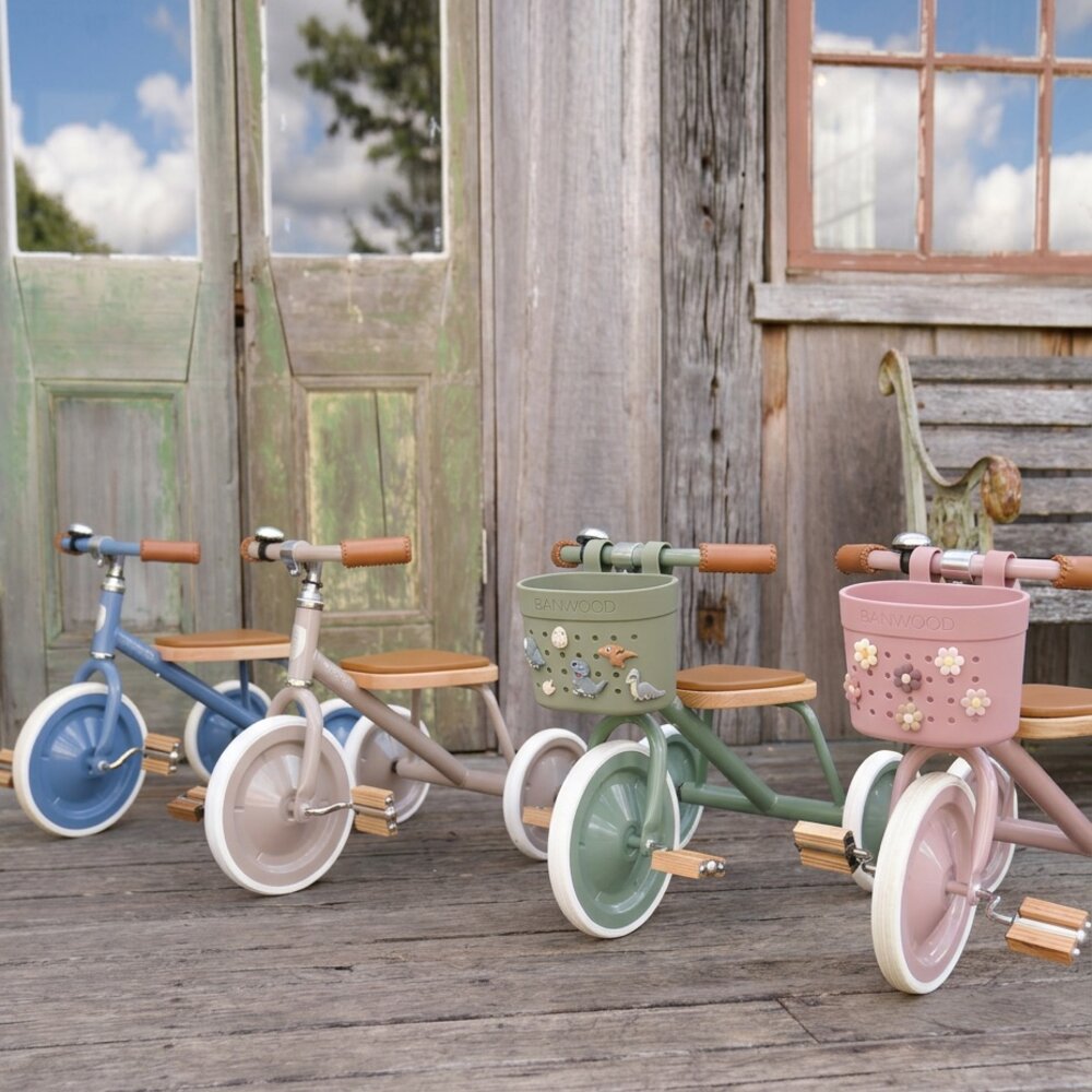 Pin & Ride fietsmandje Dusty rose