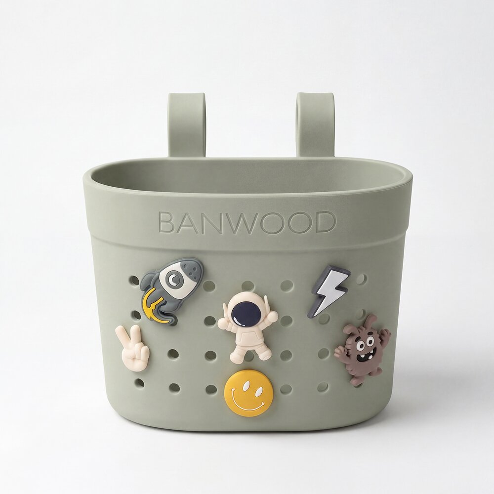 Pin & Ride fietsmandje Olive