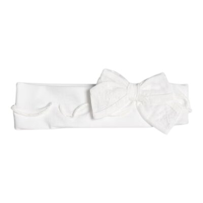 Haarband xl strik organza signature White