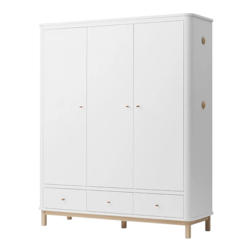 Wardrobe 3 doors White/oak